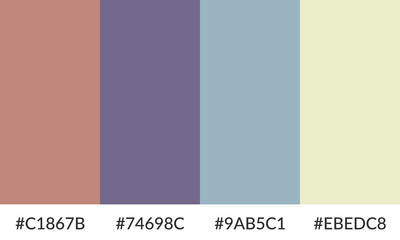 Abstract color palette banner versatile collection of shade and swatch