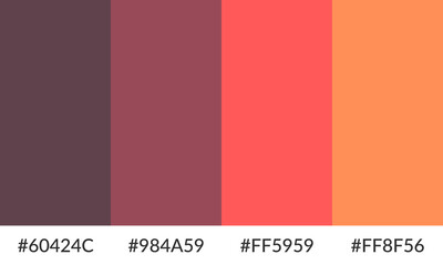 Abstract color palette banner versatile collection of shade and swatch