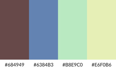 Obraz premium Abstract color palette banner versatile collection of shade and swatch