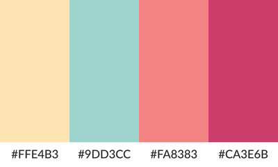 Obraz premium Abstract color palette banner versatile collection of shade and swatch