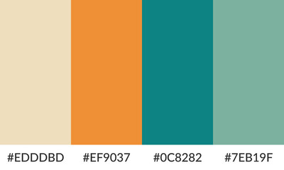 Abstract color palette banner versatile collection of shade and swatch
