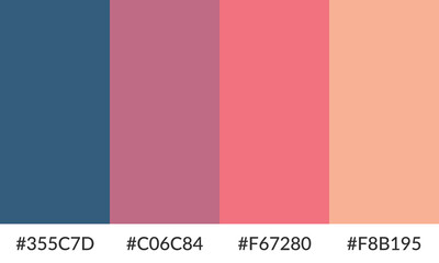 Abstract color palette banner versatile collection of shade and swatch