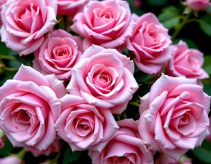 Obraz premium Vibrant Pink Roses with Water Droplets