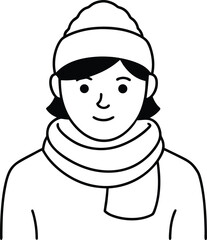 little boy in winter clothes