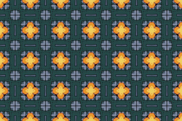 Seamless Texture Shape Endless Interior Background Design Wallpaper Tile Cloth Perspective Digital Textile Luxury Fabric Graphic Geometric Visual Fashion Art Symmetric Decoration Template Pattern.