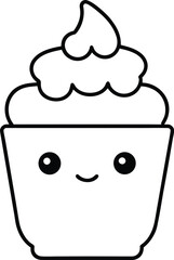 illustration of a cartoon chef with cake