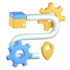 Product roadmap 3D Icon colorful design