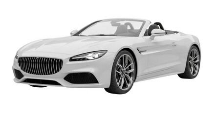 Naklejka premium Sleek White Convertible Sports Car PNG Design Luxury Vehicle for Automotive Enthusiasts