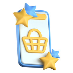 Product rating stars 3D Icon colorful design