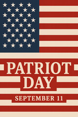 Patriotic poster for September 11 Memorial Day