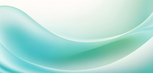 Abstract turquoise wave background with fluid curves and soft gradients