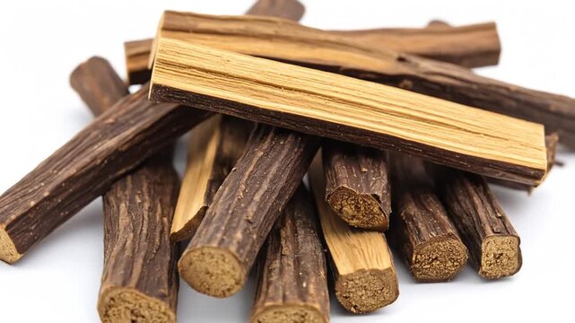 Pile of dried, natural wood sticks