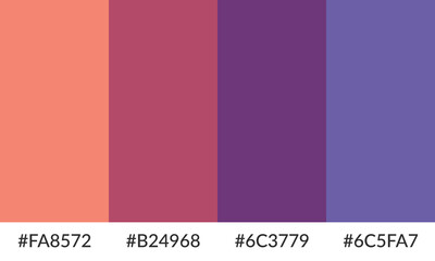 Obraz premium Abstract color palette banner versatile collection of shade and swatch