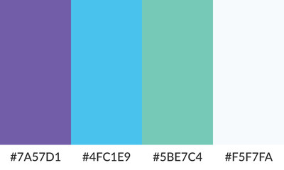 Obraz premium Abstract color palette banner versatile collection of shade and swatch