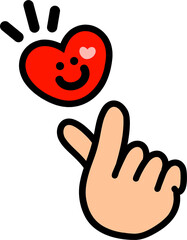 Obraz premium 손가락 하트
