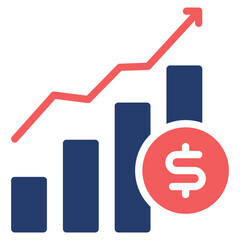 Investment solid color icon