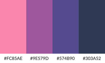 Abstract color palette banner versatile collection of shade and swatch