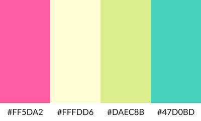 Abstract color palette banner versatile collection of shade and swatch