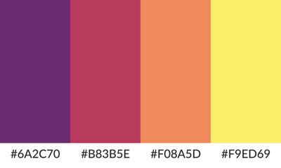 Abstract color palette banner versatile collection of shade and swatch