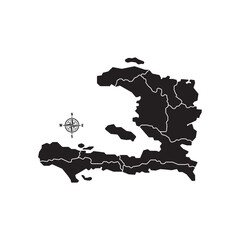Isolated Haiti map symbol icon vector illustration design