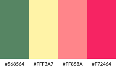 Abstract color palette banner versatile collection of shade and swatch