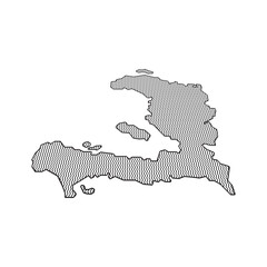 Isolated Haiti map symbol icon vector illustration design