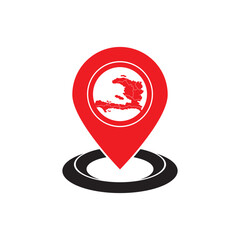 Isolated Haiti map symbol icon vector illustration design
