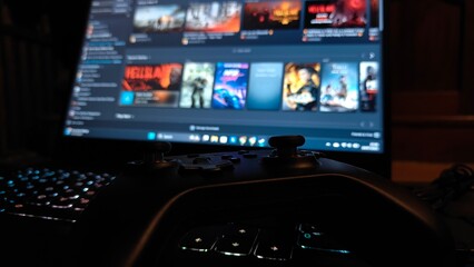 gaming laptop with gamepad