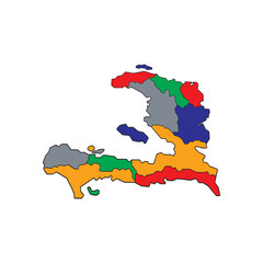 Isolated Haiti map symbol icon vector illustration design