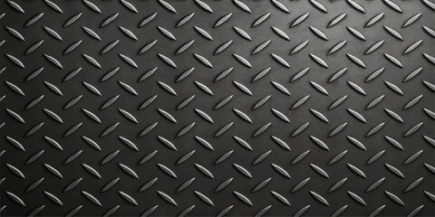 Metal diamond plate texture background with industrial steel pattern and metallic surface design