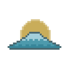 Fototapeta premium mountain fuji nature pixel art