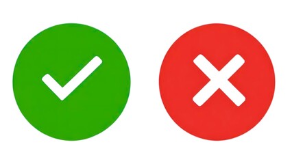 Fototapeta premium Approval and Disapproval Symbols