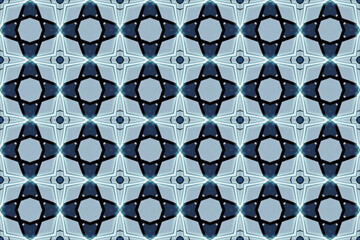 Seamless Shape Design Symmetric Wallpaper Luxury Textile Digital Endless Geometric Visual Graphic Background Decoration Interior Cloth Template Fashion Fabric Art Texture Perspective Tile Pattern.