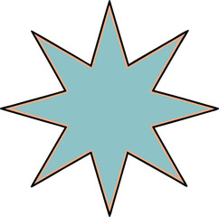 Fototapeta premium starburst geometric icon on transparent background