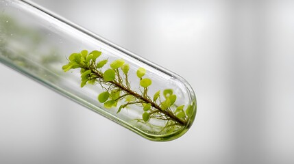 Plant in Test Tube, Nature Backdrop