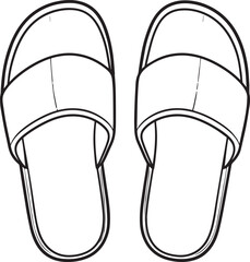 Home Slippers Silhouette in Black | Cozy Footwear Icon