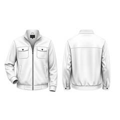 Blank white jacket for Product Mockup and Promotional Design 3D