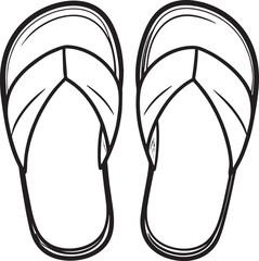 Home Slippers Silhouette in Black | Cozy Footwear Icon