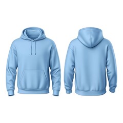 Blank light blue Hoodie for Product Mockup and Promotional Design 3D