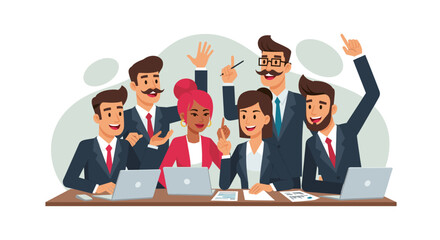 Diverse Business Team Brainstorming: Perfect for landing pages, presentations, and marketing materials.