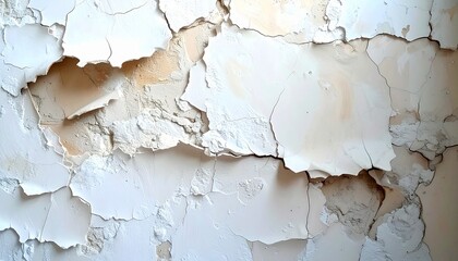 Naklejka premium Minimalist style cracked walls with neutral colors and smooth textures, suitable as a background for modern or artistic designs.
