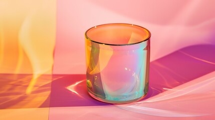 Handmade ceramic candle with a softly lit flame, showcasing intricate handcrafted details and a smooth, glazed surface, set against a vibrant green background. The warm glow of the flame highlights th