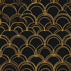 Elegant Art Deco Seamless Arch Pattern in High Fidelity Design