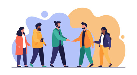 Diverse group of people shaking hands, ideal for teamwork, collaboration, and partnership concepts on websites and presentations.