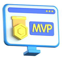 MVP app screen 3D Icon colorful style