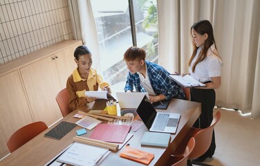 group of business people LGBTQ+ Diverse Team meeting collaborating new project in office