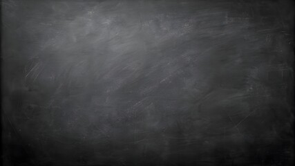 Empty Black Chalkboard Texture Background with Smudges and Scratches