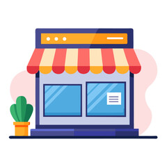 Online Store UI Window Mockup &ndash; Flat Vector Isolated