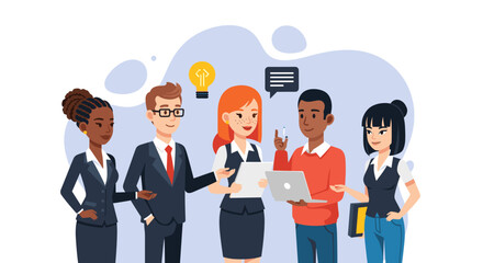 Diverse business team brainstorming, perfect for websites and marketing materials.