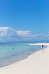 Pristine White Sandy Beach In Sabah Southeast Asia Tranquil Shoreline